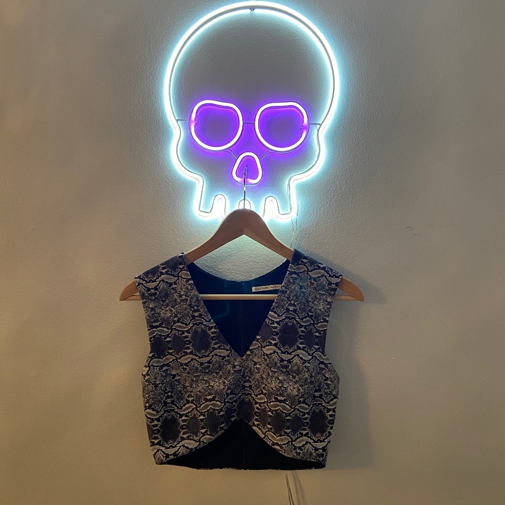 Snake Print Gray Crop top